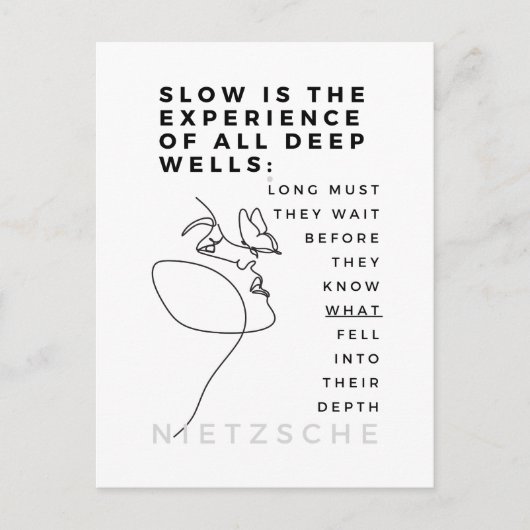 Deep Soul Introvert filosofie citaat Nietzsche Briefkaart (Voorkant)