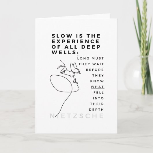 Deep Soul Introvert filosofie citaat Nietzsche Kaart (Voorkant)
