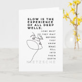 Deep Soul Introvert filosofie citaat Nietzsche Kaart (Gele Bloem)