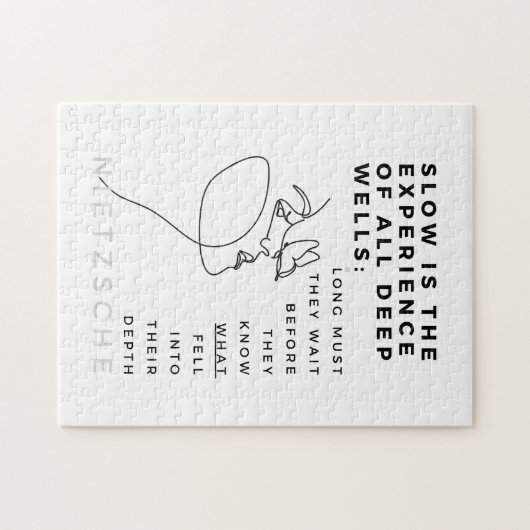 Deep Soul Introvert filosofie citaat Nietzsche Legpuzzel (Horizontaal)