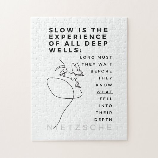 Deep Soul Introvert filosofie citaat Nietzsche Legpuzzel (Verticaal)