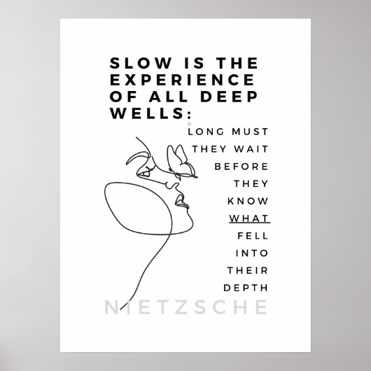 Deep Soul Introvert filosofie citaat Nietzsche Poster (Voorkant)