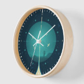 Deep Space Atomic Clock Poster, blauwe versie. (Hoek)