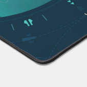 Deep Space Atomic Clock Poster, blauwe versie. Bureaumat (Hoek)