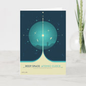 Deep Space Atomic Clock Poster, blauwe versie. Kaart (Voorkant)