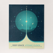 Deep Space Atomic Clock Poster, blauwe versie. Legpuzzel (Verticaal)