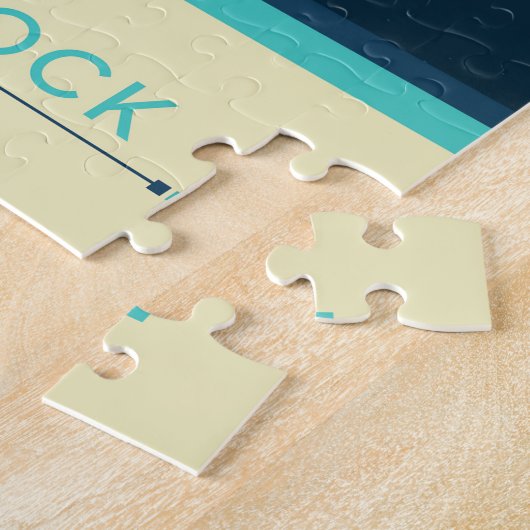 Deep Space Atomic Clock Poster, blauwe versie. Legpuzzel (Zijkant)