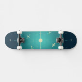 Deep Space Atomic Clock Poster, blauwe versie. Persoonlijk Skateboard (Horizontaal)