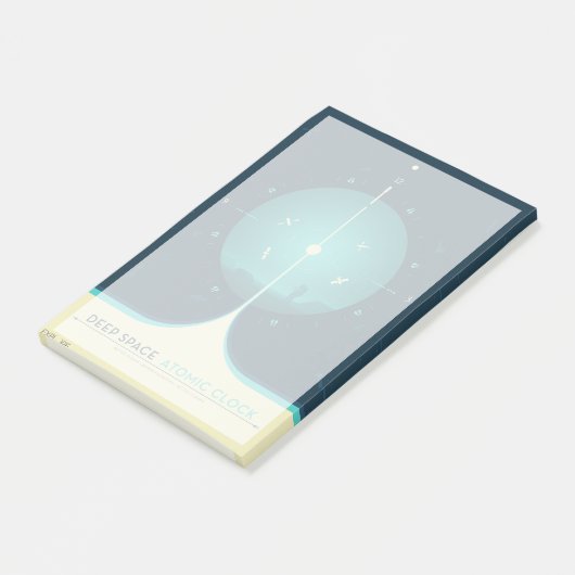 Deep Space Atomic Clock Poster, blauwe versie. Post-it® Notes (Schuin)