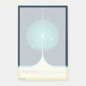 Deep Space Atomic Clock Poster, blauwe versie. Post-it® Notes (Voorkant)