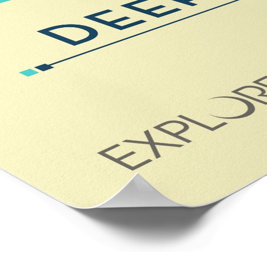 Deep Space Atomic Clock Poster, blauwe versie. Poster (Hoek)