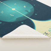 Deep Space Atomic Clock Poster, blauwe versie. Sherpa Deken (3/4)
