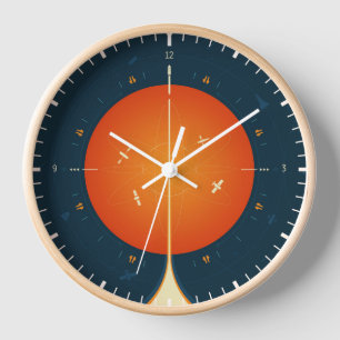 Deep Space Atomic Clock Poster, Oranje versie.