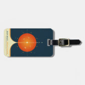 Deep Space Atomic Clock Poster, Oranje versie. Bagagelabel (Voorkant horizontaal)