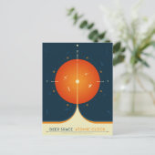 Deep Space Atomic Clock Poster, Oranje versie. Briefkaart (Staand voorkant)