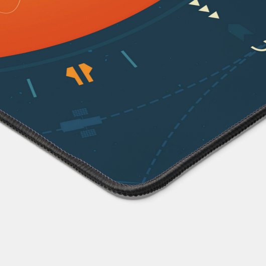 Deep Space Atomic Clock Poster, Oranje versie. Bureaumat (Hoek)