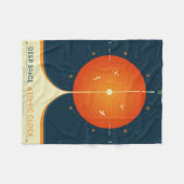 Deep Space Atomic Clock Poster, Oranje versie. Fleece Deken (Voorkant (Horizontaal))