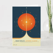 Deep Space Atomic Clock Poster, Oranje versie. Kaart (Voorkant)
