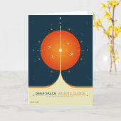 Deep Space Atomic Clock Poster, Oranje versie. Kaart (Gele Bloem)