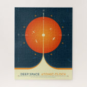 Deep Space Atomic Clock Poster, Oranje versie. Legpuzzel (Verticaal)