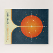 Deep Space Atomic Clock Poster, Oranje versie. Legpuzzel (Horizontaal)