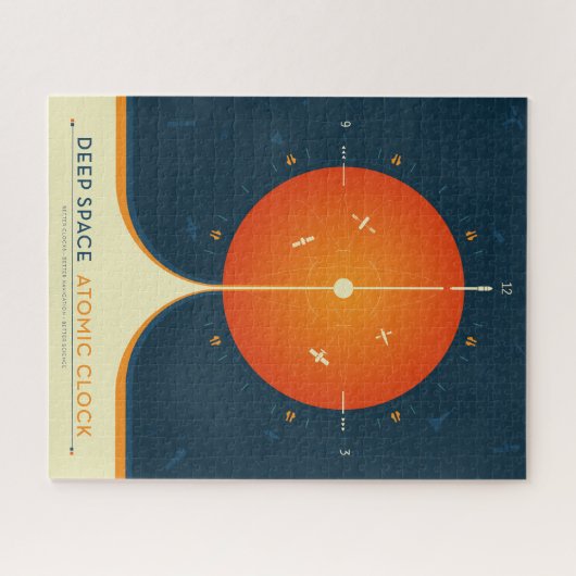Deep Space Atomic Clock Poster, Oranje versie. Legpuzzel (Horizontaal)