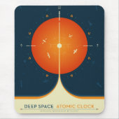 Deep Space Atomic Clock Poster, Oranje versie. Muismat (Voorkant)