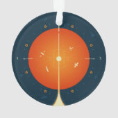 Deep Space Atomic Clock Poster, Oranje versie. Ornament (achterkant)