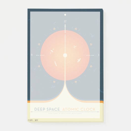 Deep Space Atomic Clock Poster, Oranje versie. Post-it® Notes (Voorkant)