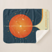 Deep Space Atomic Clock Poster, Oranje versie. Sherpa Deken (Voorkant (horizontaal))