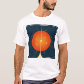 Deep Space Atomic Clock Poster, Oranje versie. T-shirt (Voorkant)