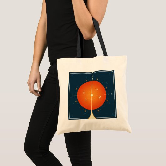 Deep Space Atomic Clock Poster, Oranje versie. Tote Bag (Voorkant (product))