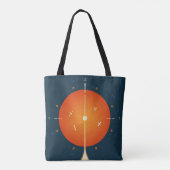 Deep Space Atomic Clock Poster, Oranje versie. Tote Bag (Achterkant)