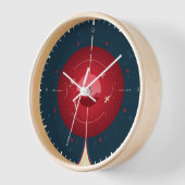 Deep Space Atomic Clock Poster, rode versie. (Hoek)