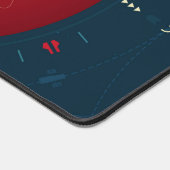 Deep Space Atomic Clock Poster, rode versie. Bureaumat (Hoek)