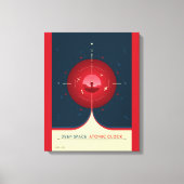 Deep Space Atomic Clock Poster, rode versie. Canvas Afdruk (Voorkant)