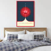 Deep Space Atomic Clock Poster, rode versie. Canvas Afdruk (Insitu (Slaapkamer))