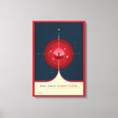 Deep Space Atomic Clock Poster, rode versie. Canvas Afdruk (Voorkant)