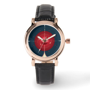 Deep Space Atomic Clock Poster, rode versie. Horloge