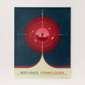 Deep Space Atomic Clock Poster, rode versie. Legpuzzel (Verticaal)