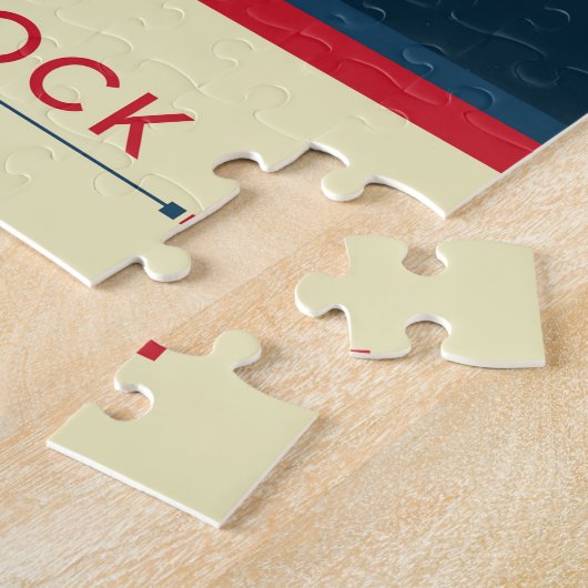 Deep Space Atomic Clock Poster, rode versie. Legpuzzel (Zijkant)