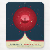 Deep Space Atomic Clock Poster, rode versie. Muismat (Voorkant)