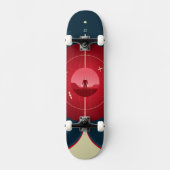 Deep Space Atomic Clock Poster, rode versie. Persoonlijk Skateboard (Voorkant)