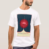 Deep Space Atomic Clock Poster, rode versie. T-shirt (Voorkant)