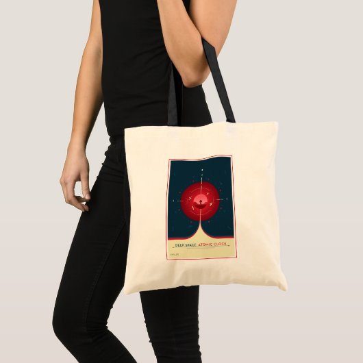 Deep Space Atomic Clock Poster, rode versie. Tote Bag (Voorkant (product))