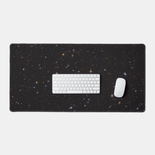 Deep Space Galaxies Zwart Computer Desk Pad (Keyboard & Muis)