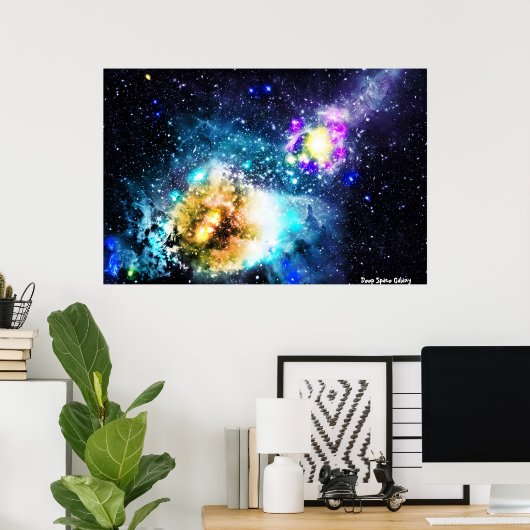Deep Space Galaxy Poster (Thuiskantoor)