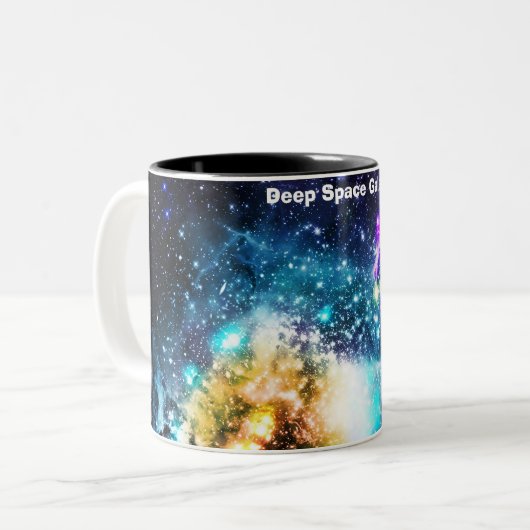 Deep Space Galaxy Tweekleurige Koffiemok (Voorkant links)