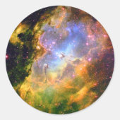 Deep Space Nebula Ronde Sticker (Voorkant)