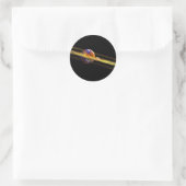 Deep Space Planet en Moon Ronde Sticker (Tas)